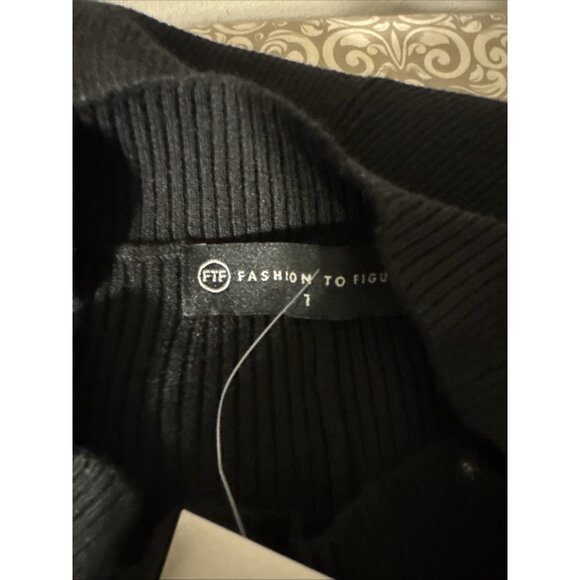 Fashion To Figure Black Cutout Ribbed Pullover Duster Sweater Plus Size 1 NWT - Picture 14 of 14